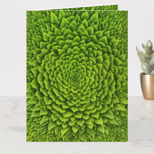Emerald Fractal Bloom Kaart (Kleine Plant)