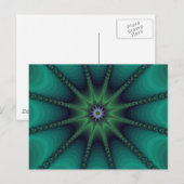 Emerald Fractal Starburst Briefkaart (Voorkant / Achterkant)