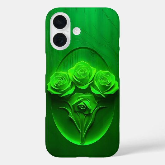 Emerald Framed Rozen Art Hoesje-Mate iPhone Case (Achterkant)