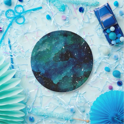 Emerald Galaxy Papieren Bordje (Feest)