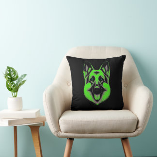 Emerald Gaze German Shepherd  Kussen
