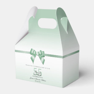 Emerald Gem Bow & Ribbon 55th Wedding Jubileum Bedankdoosjes