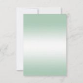 Emerald Gem Bow & Ribbon 55th Wedding Jubileum RSVP Kaartje (Achterkant)
