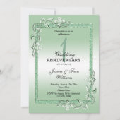 Emerald Gem & Glitter 1st Wedding Kaart (Voorkant)