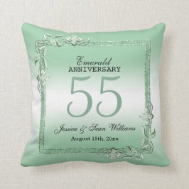 Emerald Gem & Glitter 55th Wedding Jubileum Kussen