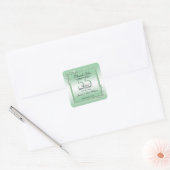 Emerald Gem & Glitter 55th Wedding Jubileum Vierkante Sticker (Envelop)