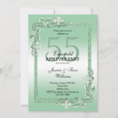 Emerald Gem & Glitter 55th Wedding Kaart (Voorkant)