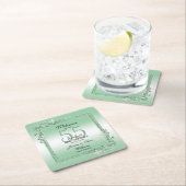 Emerald Gem & Glitter 55th Wedding Kartonnen Onderzetters (Insitu)