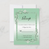 Emerald Gem & Glitter 55th Wedding RSVP (Voorkant)