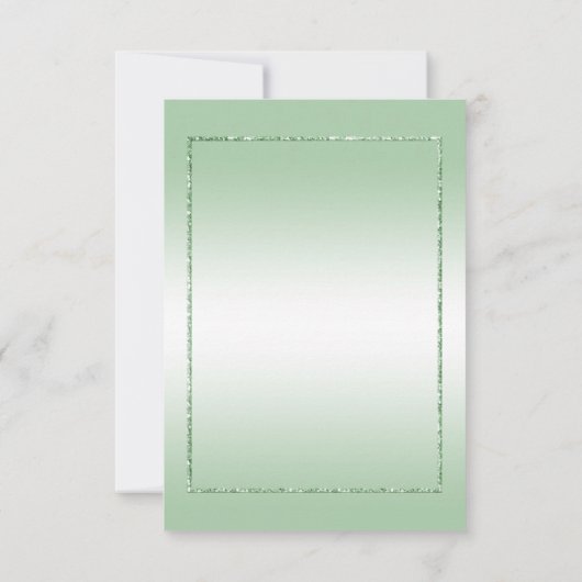 Emerald Gem & Glitter 55th Wedding RSVP (Achterkant)