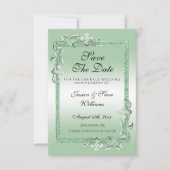 Emerald Gem & Glitter 55th Wedding Save The Date (Voorkant)
