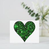 Emerald Gem Heart Briefkaart (Staand voorkant)