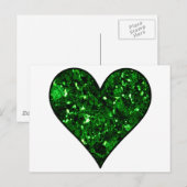 Emerald Gem Heart Briefkaart (Voorkant / Achterkant)