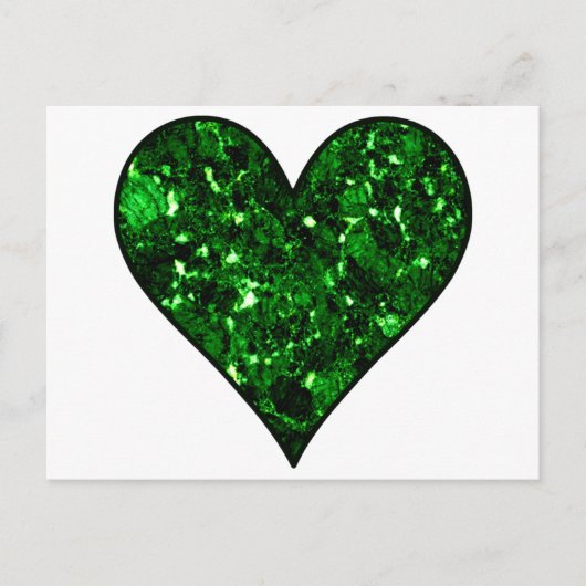 Emerald Gem Heart Briefkaart (Voorkant)