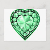 Emerald Gem Heart Briefkaart (Voorkant)