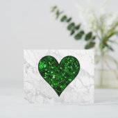 Emerald Gem Heart Briefkaart (Staand voorkant)
