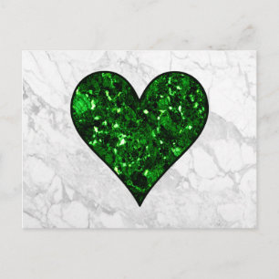 Emerald Gem Heart Briefkaart