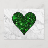 Emerald Gem Heart Briefkaart (Voorkant)