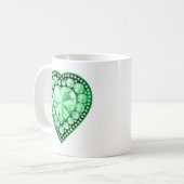 Emerald Gem Heart Koffiemok (Voorkant links)