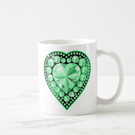 Emerald Gem Heart Koffiemok (Rechts)