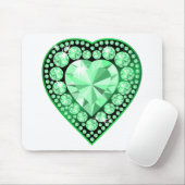 Emerald Gem Heart Muismat (Met muis)