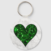 Emerald Gem Heart Sleutelhanger (Voorkant)