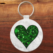 Emerald Gem Heart Sleutelhanger (Voorkant)