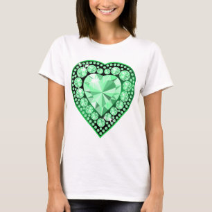 Emerald Gem Heart T-shirt