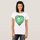 Emerald Gem Heart T-shirt (Voorkant volledig)