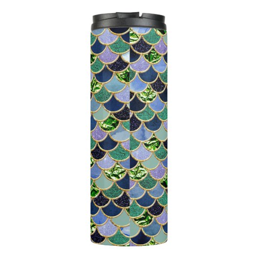 Emerald Gem Zeemeermin Schalen Thermosbeker (Achterkant)