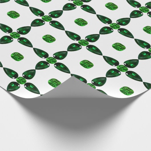 Emerald Gemstone Art, Green Cadeaupapier (Hoek)