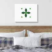 Emerald Gemstone Art, Green Canvas Afdruk (Insitu (Slaapkamer))