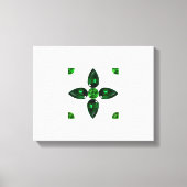 Emerald Gemstone Art, Green Canvas Afdruk (Voorkant)