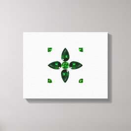 Emerald Gemstone Art, Green Canvas Afdruk