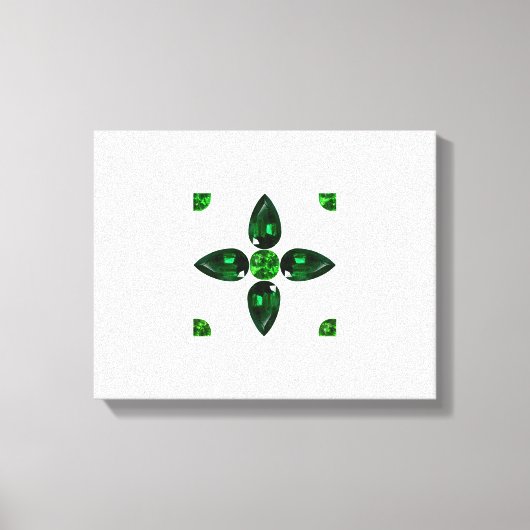 Emerald Gemstone Art, Green Canvas Afdruk (Voorkant)