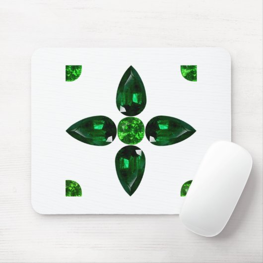 Emerald Gemstone Art, Green Muismat (Met muis)