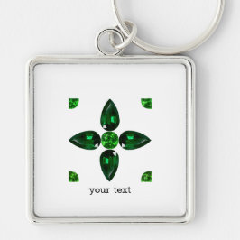 Emerald Gemstone Art, Green Sleutelhanger