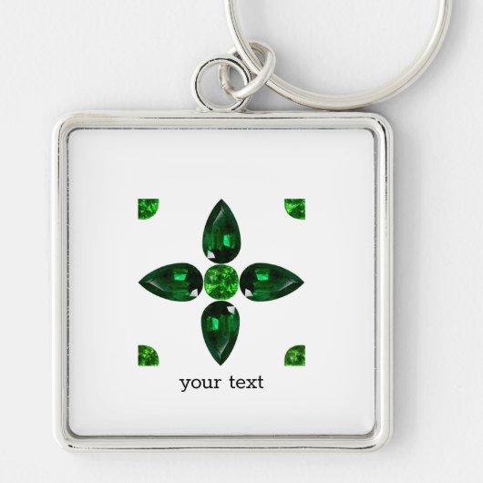 Emerald Gemstone Art, Green Sleutelhanger (Voorkant)
