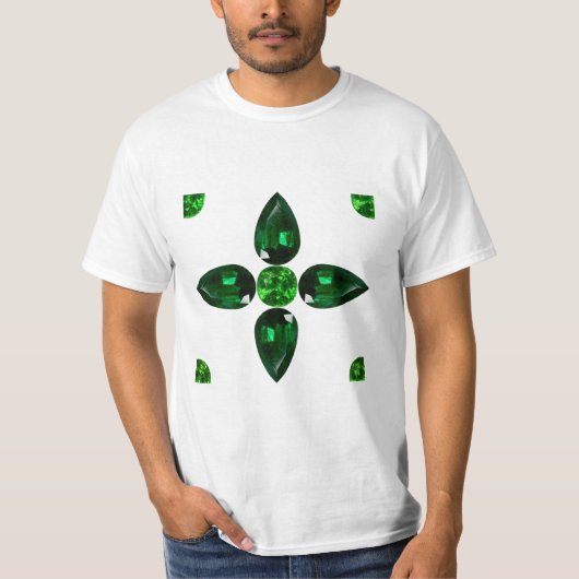 Emerald Gemstone Art, Green T-shirt (Voorkant)