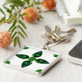 Emerald Gemstone Art, groene Sleutelhanger (Zijkant)