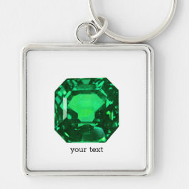 Emerald Gemstone, Birthstone May, Light Green Sleutelhanger