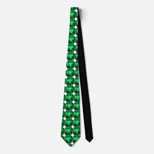 Emerald Gemstone, Birthstone May, Light Green Stropdas (Voorkant)