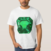 Emerald Gemstone, Birthstone May, Light Green T-shirt (Voorkant)