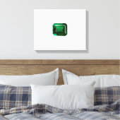 Emerald Gemstone Green Canvas Afdruk (Insitu (Slaapkamer))