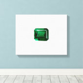 Emerald Gemstone Green Canvas Afdruk (Insitu (Houten vloer))