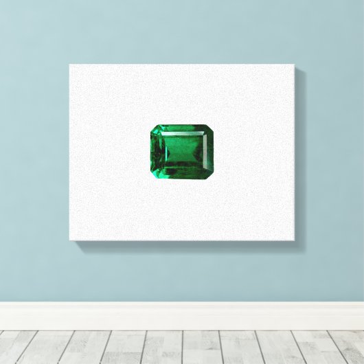 Emerald Gemstone Green Canvas Afdruk (Insitu (Houten vloer))