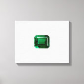 Emerald Gemstone Green Canvas Afdruk (Voorkant)