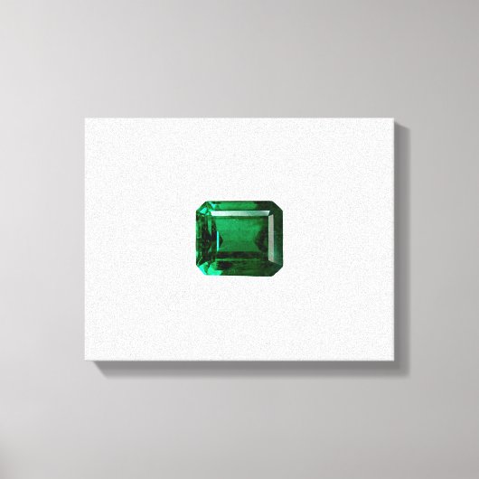 Emerald Gemstone Green Canvas Afdruk (Voorkant)