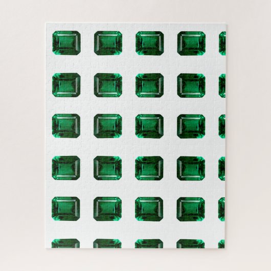 Emerald Gemstone Green Legpuzzel (Verticaal)