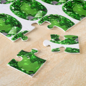 Emerald Gemstone, groen Legpuzzel (Zijkant)